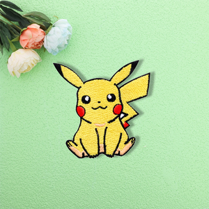 皮卡丘刺绣贴布贴衣服鞋子自粘刺绣小补丁贴羽绒服修补破洞装饰贴
