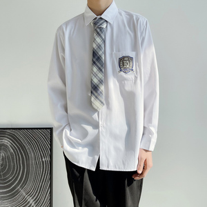 高级感衬衫男港风日系韩版潮流dk制服男禁欲系男装jk衬衣学生班服