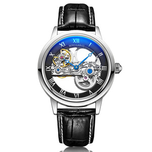 士全自动机械手表镂空透底飞轮皮带腕表5003g奥古拉斯aokulasic男