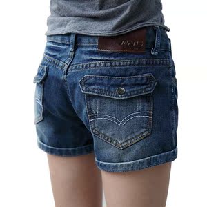 牛仔裤衩女夏外穿中腰大码弹力短裤头磨破洞新款百搭热裤显瘦包邮