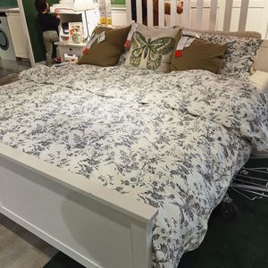 宜家床单艾尔文魁思特花卉被套和枕套轻薄透气百分百纯棉床上用品