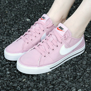nike耐克女鞋官方旗舰正品新款夏季透气帆布鞋子粉色休闲鞋板鞋女