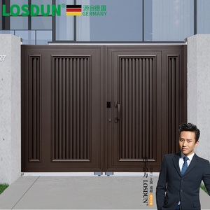 losdun罗仕盾高端智能别墅庭院大门现代风格电动双开门铝艺花园门