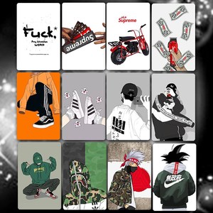 自制卡贴 饭卡 学生 免邮diy订做照片公交通水卡贴纸潮流男生动漫