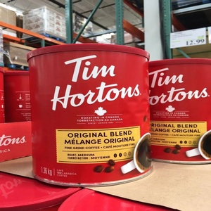 现货加拿大国宝咖啡tim hortons咖啡豆粉 只需过滤冲泡非速溶