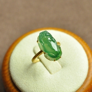 貔貅戒指女翡翠缅甸