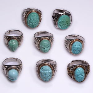 腾云座淘宝唐东嘉波原铁戒指 指加 金刚铃杵戒 素戒 纯手工 噶玛