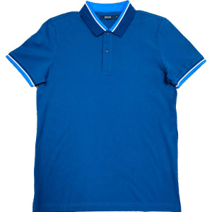 ucla 男士商务休闲 上装 高纱支 净色棉弹基础款 翻领短袖polo