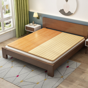 实木硬床双人床