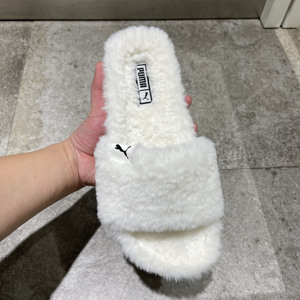 puma彪马2022年新款女子豹纹纯色轻便休闲毛毛拖鞋385803 385804