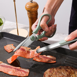 厨房剪刀夹套装鸡骨剪强力剪子家用不锈钢婴儿食物剪韩式烤肉夹子