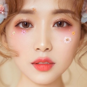 花贴脸部蝴蝶贴脸拍照创意妆彩妆 脸部贴脸上贴花干花贴脸花瓣妆