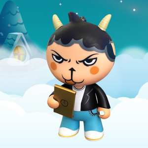 淘公仔摩羯座生日礼物潮玩手办十二星汽车桌面摆件儿童可爱玩偶