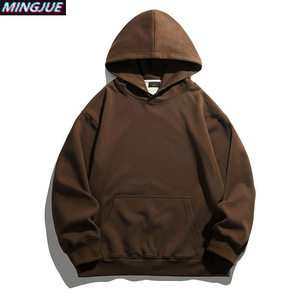 vintage美式卫衣男潮ins 潮牌连帽重磅320g长袖棕色oversize外套