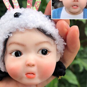 泥人泥塑 【真人照片定制】ob11软陶娃头 bjd 小布娃娃 手办人偶