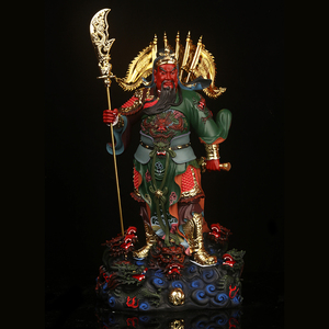 树脂握剑九龙关公武财神佛像关帝二爷神像供奉招财客厅办公室摆件