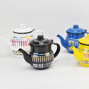 搪瓷茶壶波西米亚连盖印花加厚出口品质珐琅搪瓷中药壶油壶泡茶壶