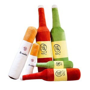 酒瓶戒烟毛绒玩具香烟戒酒拍长条睡觉抱枕送爸爸男女朋友生日礼物