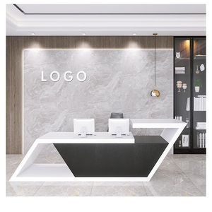 3d立体简约高档大理石纹公司前台背景墙装修定制logo壁纸直播墙布