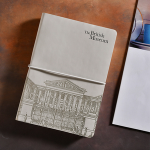 大英博物馆馆藏系列绑带笔记本记事本手账本套装烫金通用联名pu皮