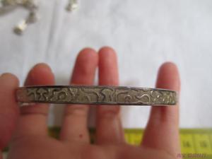 1304 60 欧洲银首饰 手镯  内径61mm 高5mm 重12.1克 特价
