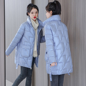 冬季羽绒棉服女装中长款大码胖m棉祆上衣网红爆款棉衣外套ins港风