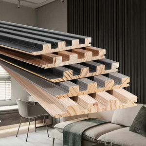 生态木网红长城板实木格栅免漆板客厅电视背景墙凹凸型护墙装饰板