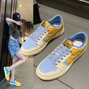 夏季aj女鞋e1nike0yundng鸳鸯空军一号运动板鞋樱花粉sb莆田联名