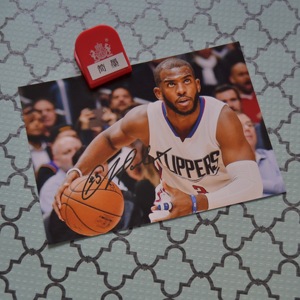 克里斯保罗 亲笔签名 7寸照片 现货 篮球5