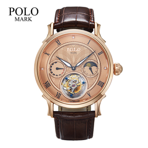 保罗马克polo mark手表男士机械表精钢全自动防水陀飞轮p3265c