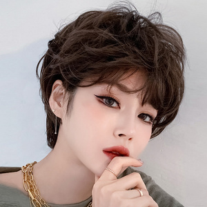 假发短发女减龄全头套式卷发烫发自然仿真2021年时尚新款妈妈整顶