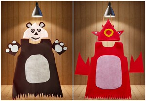 儿童节环保创意服饰diy环保动物服幼儿园手工diy免剪裁材料包成品