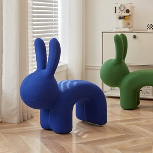动物坐凳儿童座椅客厅摆件宝宝礼物可爱精灵兔子造型矮凳换鞋凳