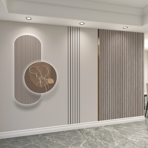 电视背景墙自粘墙贴3d立体壁纸轻奢格栅壁布客厅卧室装饰墙纸壁画