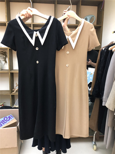 广州uus韩国2019新款春装时尚少女气质两面穿连衣裙身材包