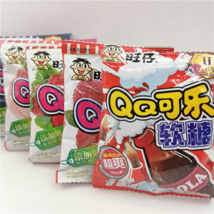 旺仔qq糖20g*20包可乐草莓葡萄水蜜桃蓝莓菠萝味水果软糖糖果零食