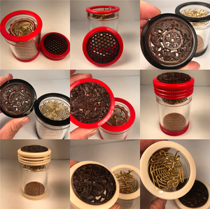 鸣虫虫具老谭真品配椰壳蒙心配手工雕刻簧蝈蝈罐送鹿皮套垫布饲料