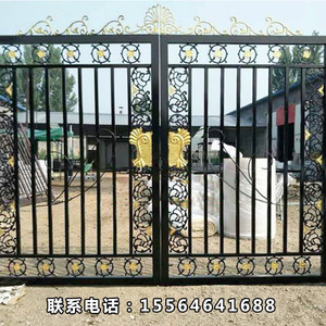 铁艺大门欧式别墅庭院门乡村围墙大门农村自建房入户双开对开门
