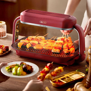 小熊可拆照烧炉室内烧烤炉家用电烤炉烤串电烤盘烤肉机大容量韩式
