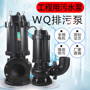 上海WQ人民污水泵无堵塞 潜水排污泵 高扬程大流量抽粪泥浆抽水泵