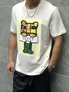 gucci/古驰 22夏季新款虎年虎头印花半袖短袖t恤男女情侣同款上衣