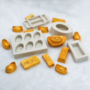 蛋糕金条金砖翻糖硅胶模具新年过年中国风元宝蛋糕装饰巧克力模具