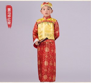 儿童古装男童摄影小孩古代财主地主清朝公子五阿哥贝勒爷演出服装