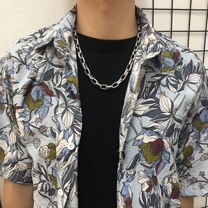 纯银项链男潮嘻哈乌鸦哥同款链条锁骨链小众设计感ins秋冬毛衣链