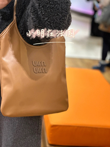 现货miumiu/缪缪托特包单肩手提包hobo腋下包全皮购