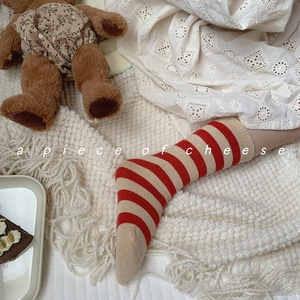 满3双包邮◆春季韩版儿童纯棉豹纹中筒袜女宝宝婴幼儿长筒棉袜子