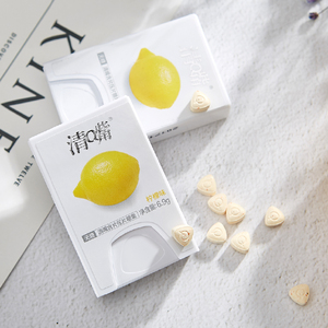 清嘴含片6.9g*12盒 缤纷盒装装柠檬蜜瓜绿茶草莓味压片糖休闲零食