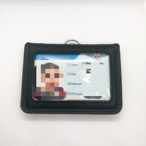 00久恺皮具淘宝真皮工作证卡套航空机场工作牌挂套caac民航证件套