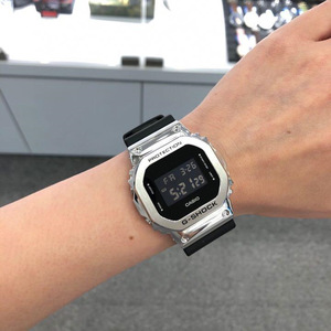 日本卡西欧金属小方块g-shock复古方形手表运动男女gm-5600-1 b-3