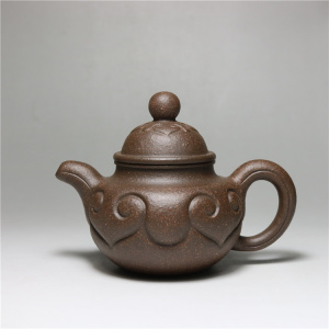 军德堂 宜兴纯手工紫砂壶 茶壶 许学军铁砂泥掇球如意壶220cc